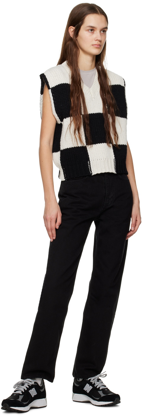 FRAME White & Black Checkered Vest