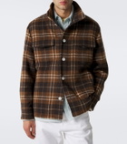 Umit Benan St. Moritz plaid cashmere overshirt