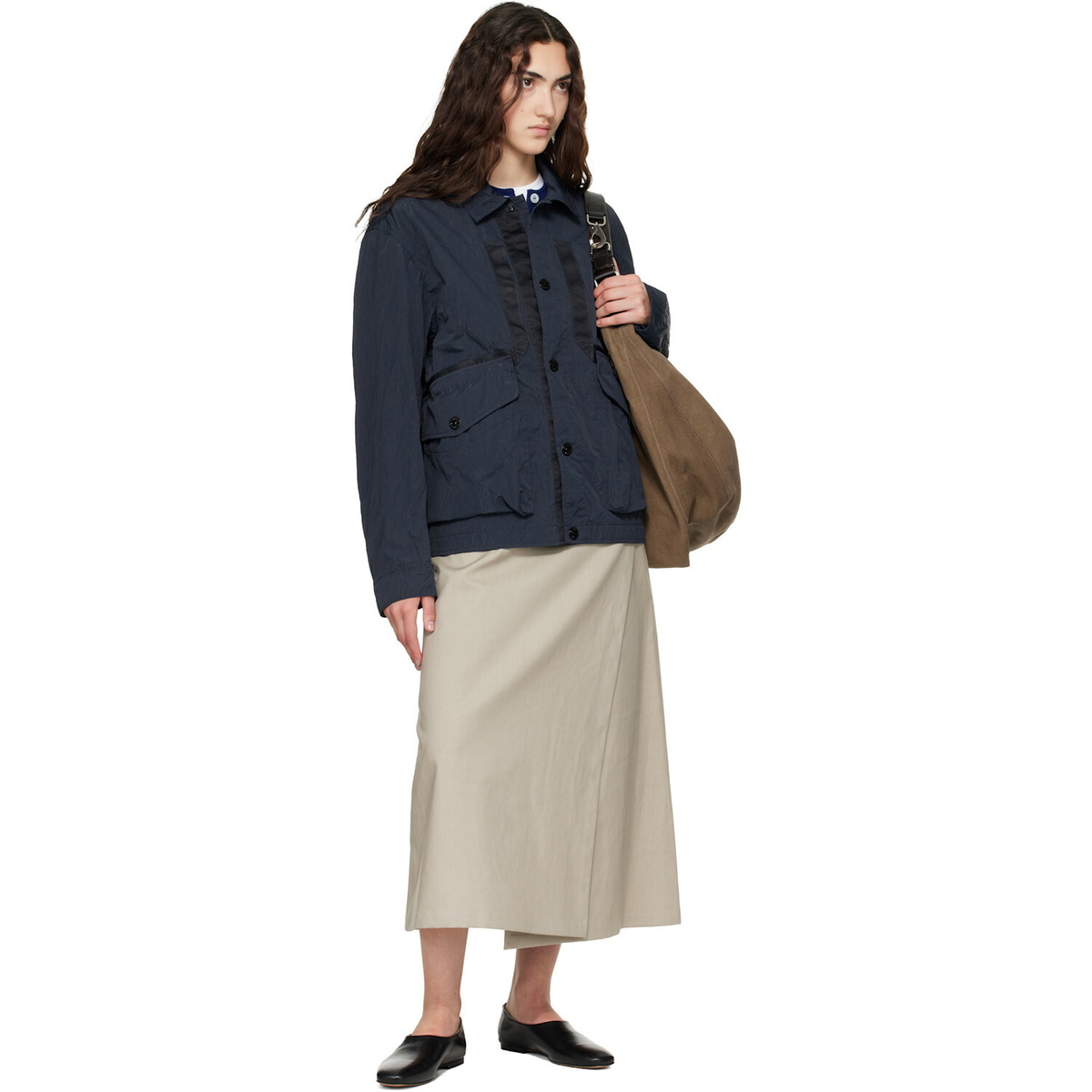 Stone Island Navy Q100008 Warp Rib Nylon-TC Jacket