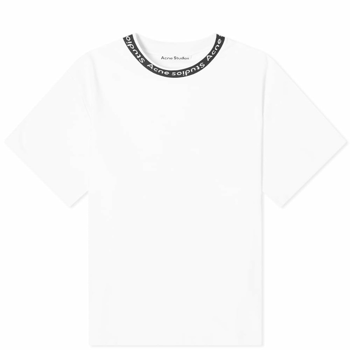 Photo: Acne Studios Men's Extorr Logo Rib T-Shirt in Optic White