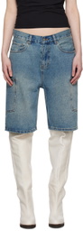 WYNN HAMLYN SSENSE Exclusive Indigo Denim Shorts