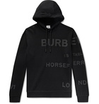 Burberry - Logo-Appliquéd Loopback Cotton-Jersey Hoodie - Black