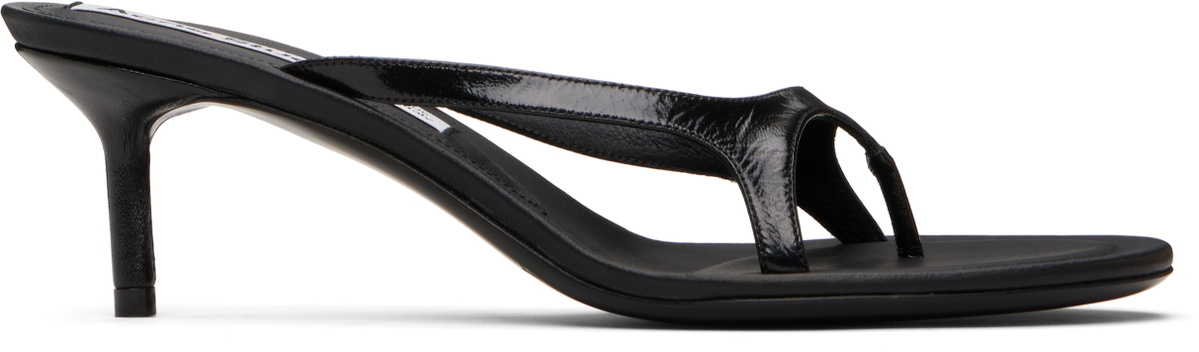 Acne Studios Black Beverly Kitten Lux Midsummer Heeled Sandals