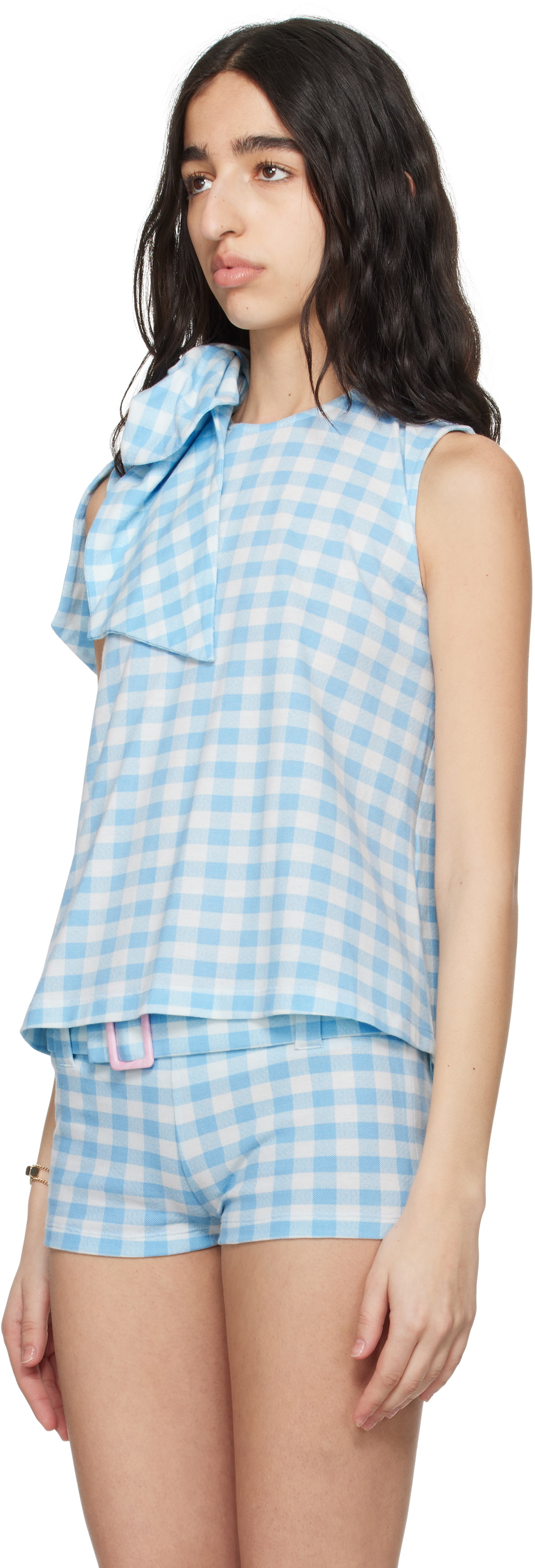 SUPER YAYA Blue & White Marin Blouse