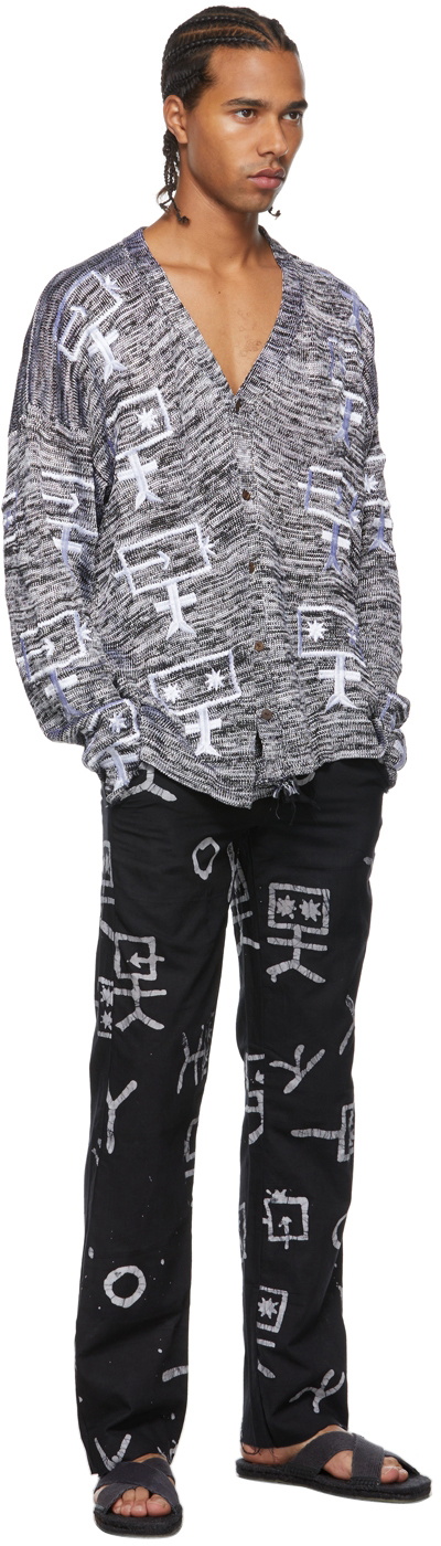 Bloke SSENSE Exclusive Black & White Full Fashion Cardigan