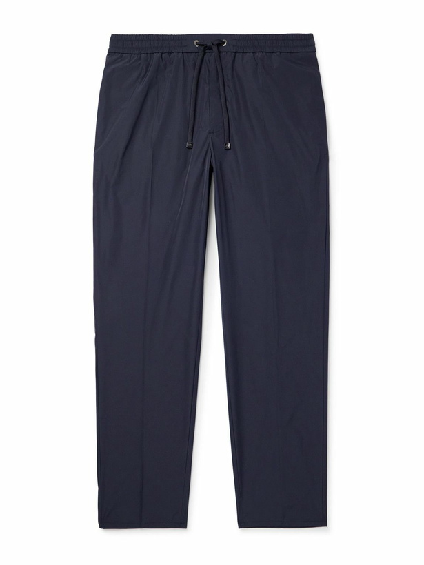 Photo: Moncler - Tapered Shell Drawstring Trousers - Blue