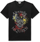Alexander McQueen - Logo-Print Organic Cotton-Jersey T-Shirt - Black