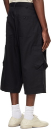 Jan-Jan Van Essche Black O-Project Ventile Gabardine Cargo Pants