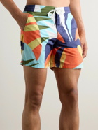Richard James - Straight-Leg Mid-Length Printed Recycled Swim Shorts - Multi