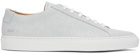 Common Projects Grey Cracked Achilles Sneakers