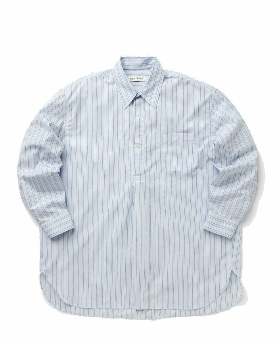 Photo: Our Legacy Popover Shirt Blue - Mens - Longsleeves