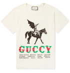Gucci - Printed Cotton-Jersey T-Shirt - Men - Cream