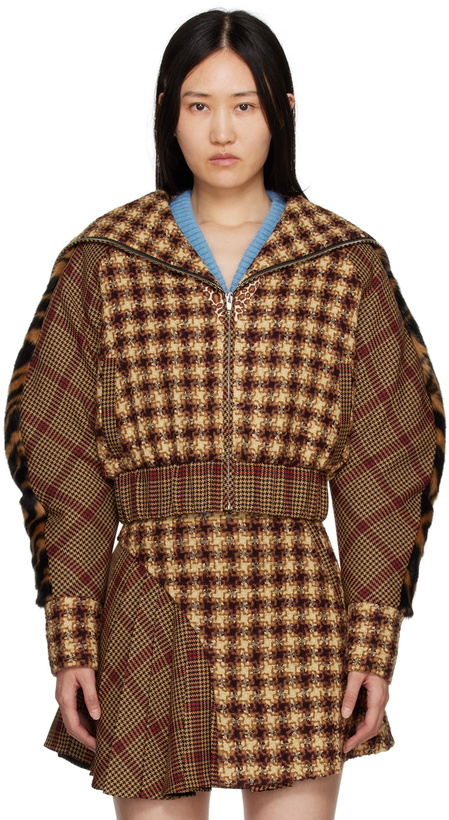 Photo: SHUTING QIU Brown Patchwork Jacket