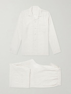 Derek Rose - Milan 31 Printed Linen Pyjama Set - Neutrals
