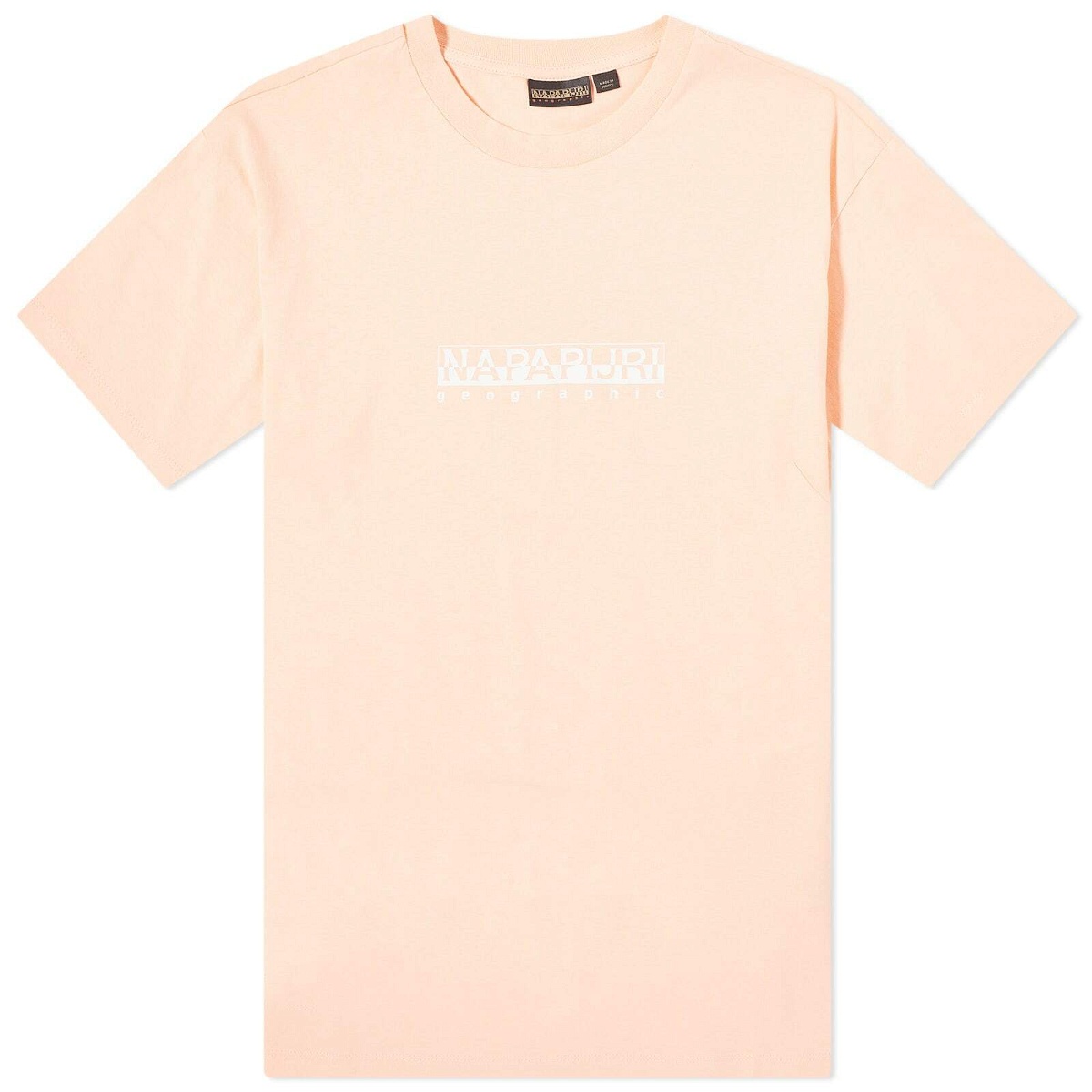 Photo: Napapijri Women's Box Logo T-Shirt in Pink Salmon