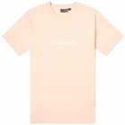 Napapijri Women's Box Logo T-Shirt in Pink Salmon