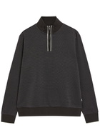 Boss Sidney Half-zip Cotton Jumper Black