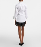 Róhe Lace-trimmed silk shorts