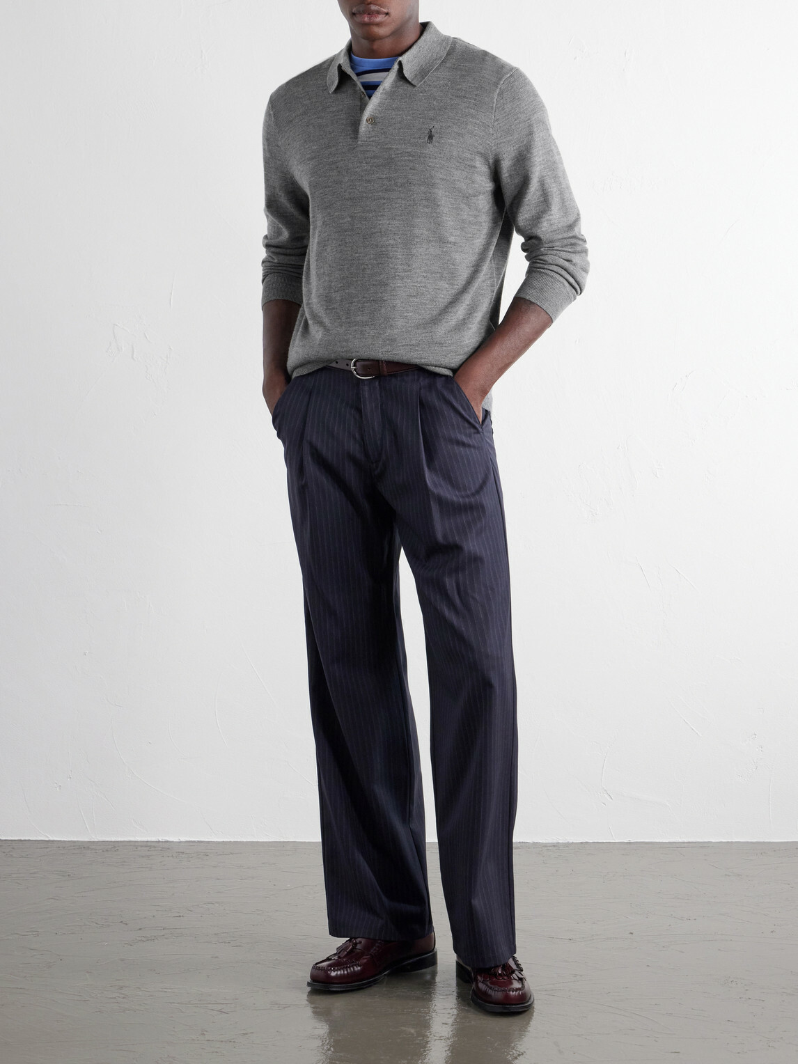 Polo Ralph Lauren - Logo-Embroidered Wool Polo Shirt - Gray