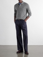Polo Ralph Lauren - Logo-Embroidered Wool Polo Shirt - Gray