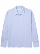 SECOND / LAYER - Cutaway-Collar Cotton-Blend Shirt - Blue