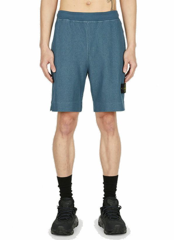 Photo: Stone Island - Compass Patch Bermuda Shorts in Blue