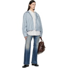 Acne Studios Blue Hooded Check Jacket