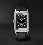 JAEGER-LECOULTRE - Reverso Classic Large Duoface Hand-Wound 28mm Stainless Steel and Leather Watch, Ref. No. JLQ3848420consMSNET60 - Silver