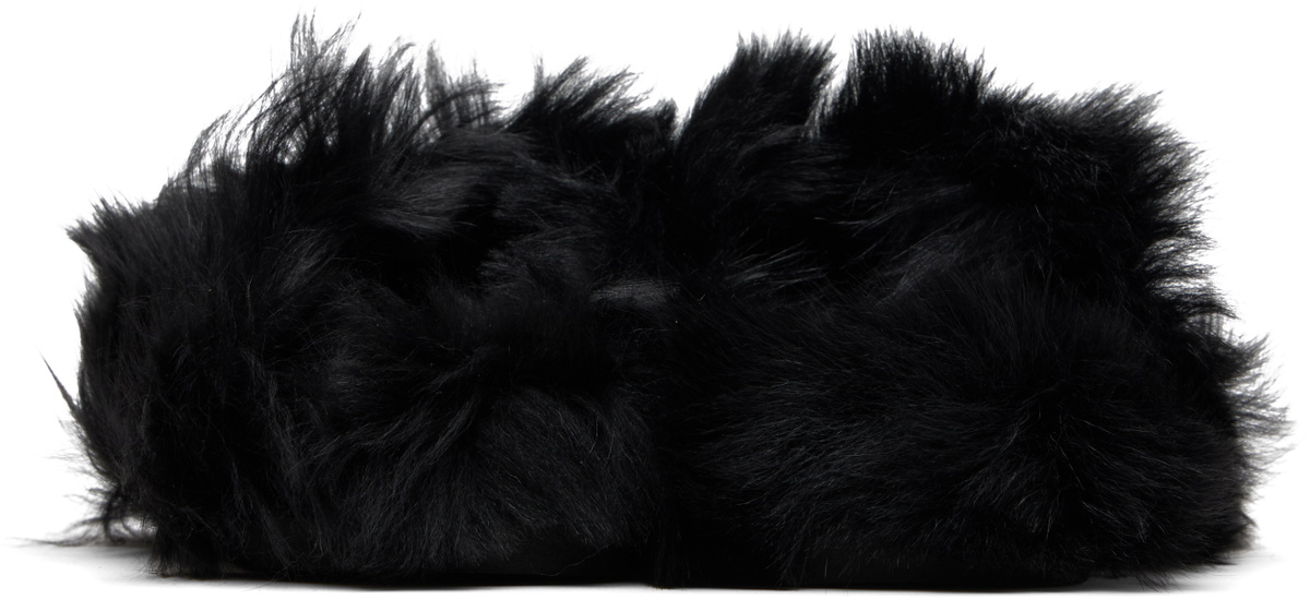 Acne Studios Black Shearling Sandals