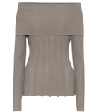 Agnona - Off-the-shoulder cotton-blend top