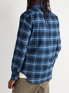 Gitman Vintage - Button-Down Collar Brushed Cotton-Flannel Shirt - Blue
