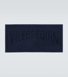 Vilebrequin Sand logo cotton terry beach towel