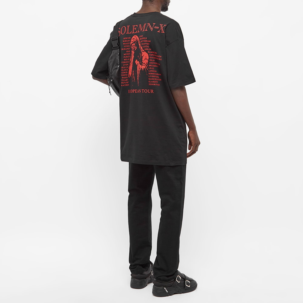 Raf Simons Men's Oversized Solemn X T-Shirt in Black Raf Simons