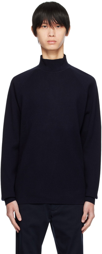 Photo: NORSE PROJECTS Navy Bruce Turtleneck