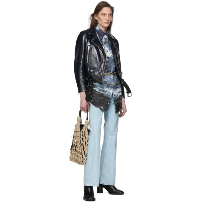 Acne Studios Black Leather Mock Jacket Acne Studios