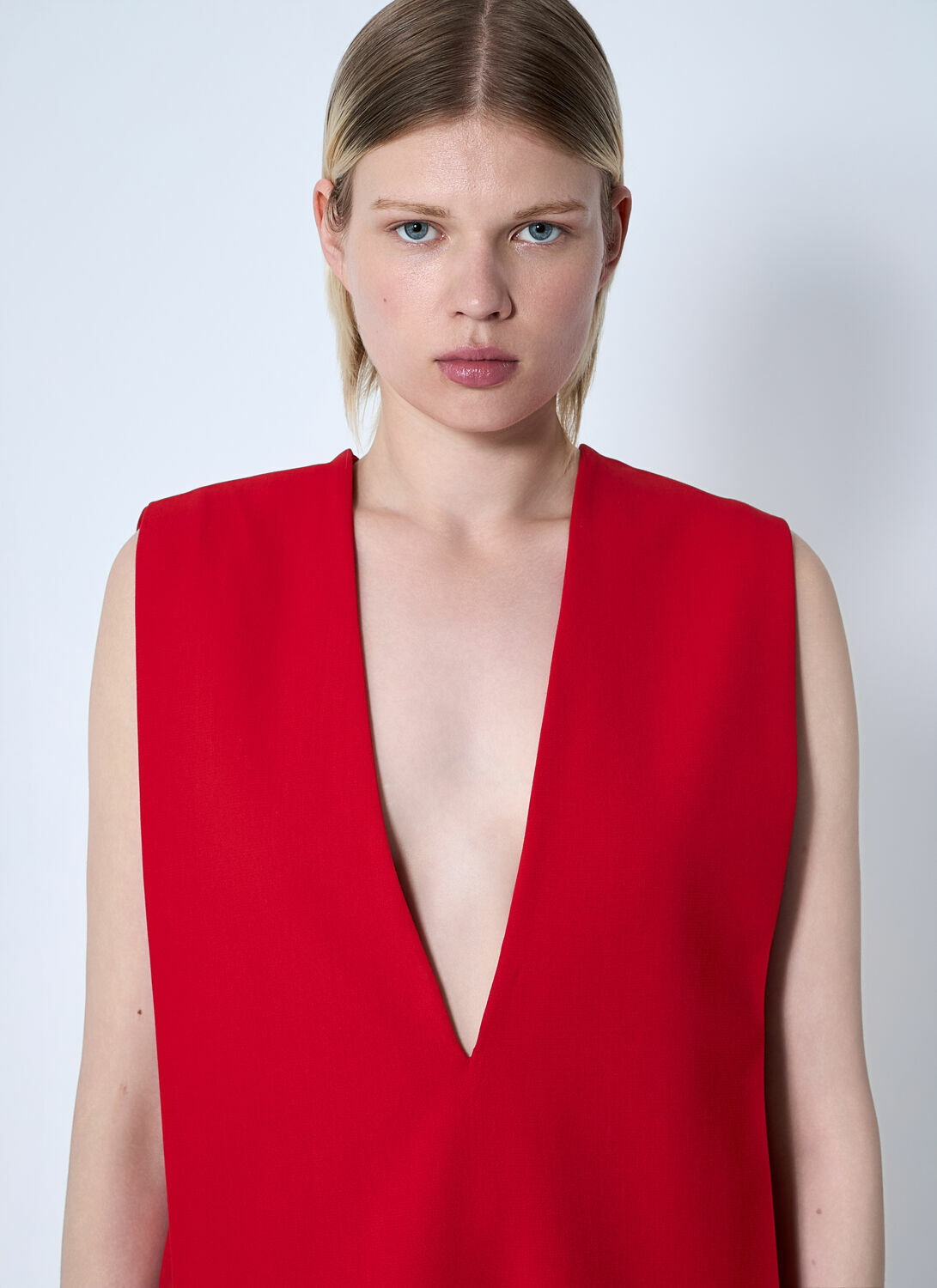 Sportmax Plunge Mini Dress With Belt