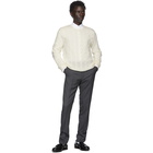 Ralph Lauren Purple Label Off-White Cashmere Cable-Knit Sweater