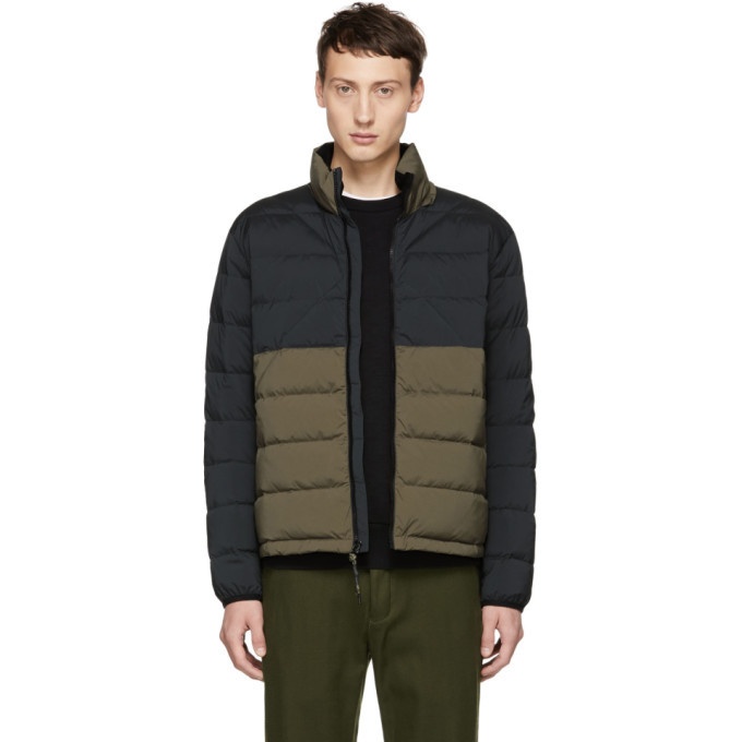 Photo: rag and bone Black and Green Packable Down Jacket