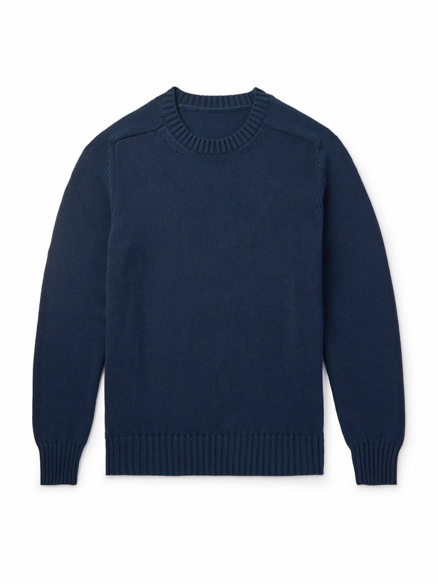 Photo: Anderson & Sheppard - Cotton Sweater - Blue