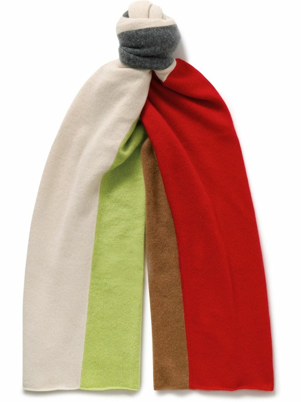 Photo: The Elder Statesman - Colour-Block Cashmere Scarf