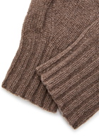 John Smedley Calow Cashmere and Merino-blend Gloves Light Grey