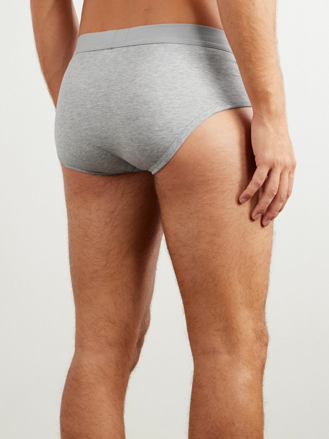 Handvaerk - Mélange Pima Cotton-Jersey Boxer Briefs - Gray Handvaerk