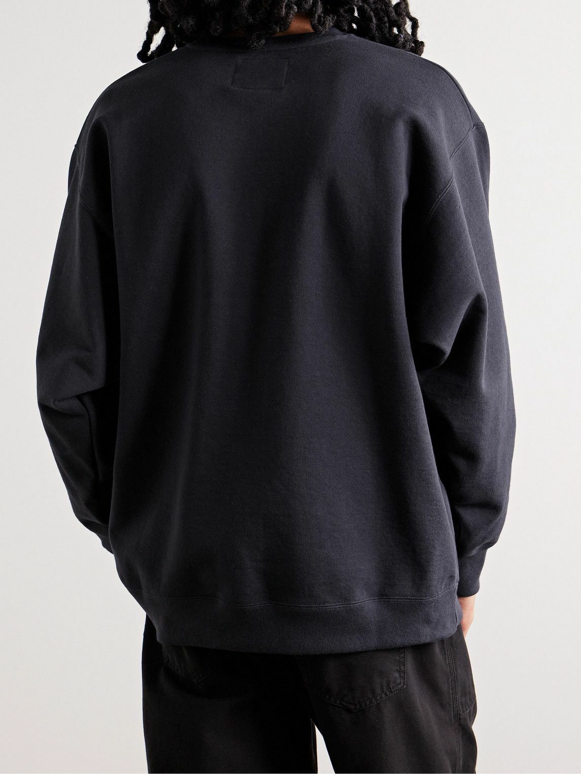 WTAPS - Logo-Print Cotton-Jersey Sweatshirt - Blue WTAPS