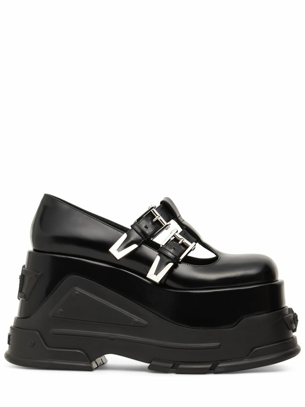 Photo: VERSACE 120mm Patent Leather Wedges