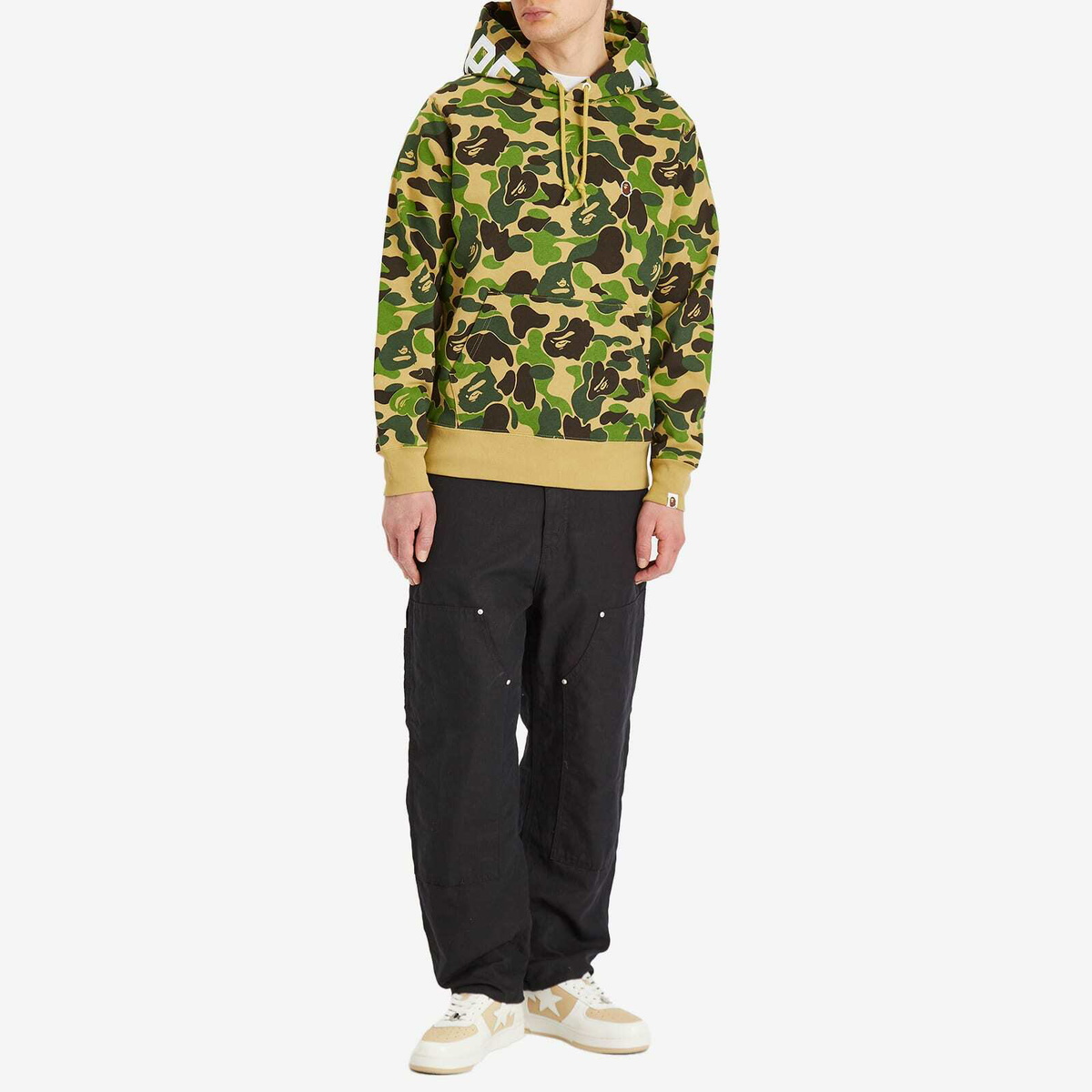 A Bathing Ape Men's Abc Camo Pullover Hoodie in Green