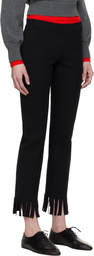 High Sport Black Fringe Louis Trousers