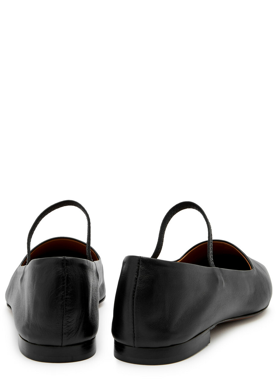 Atp Atelier Petina Mary Jane Leather Flats Black