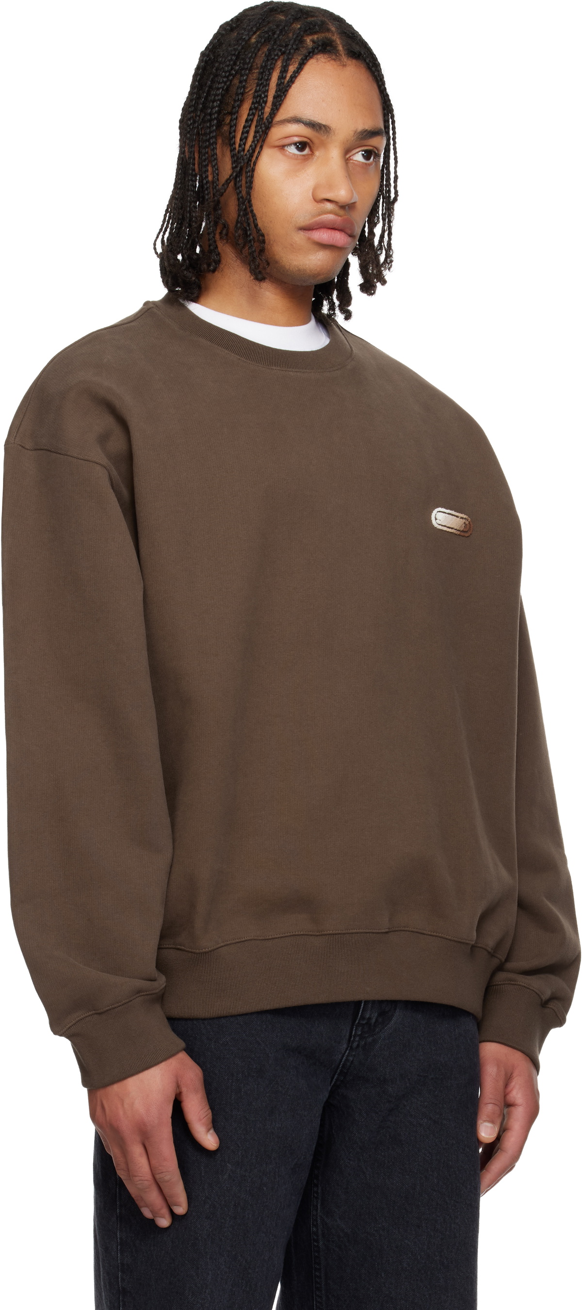 Solid Homme Brown Back Logo Sweatshirt