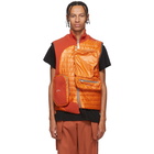 A-Cold-Wall* Orange Asymmetrical 3D Pocket Puffer Vest