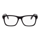 Alexander McQueen Black and White Square Glasses